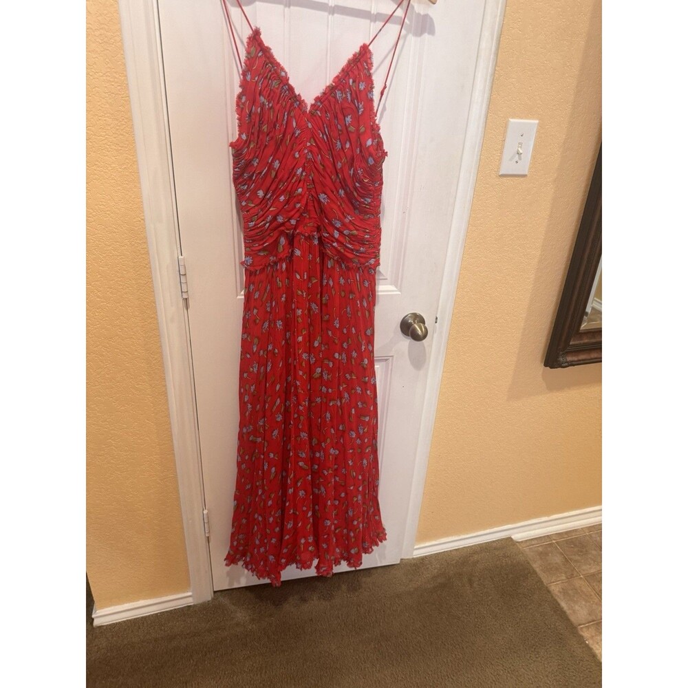 J. Crew Women's Collection Ruched Chiffon Dress Adjustable Straps Size 16 - Picture 2 of 16
